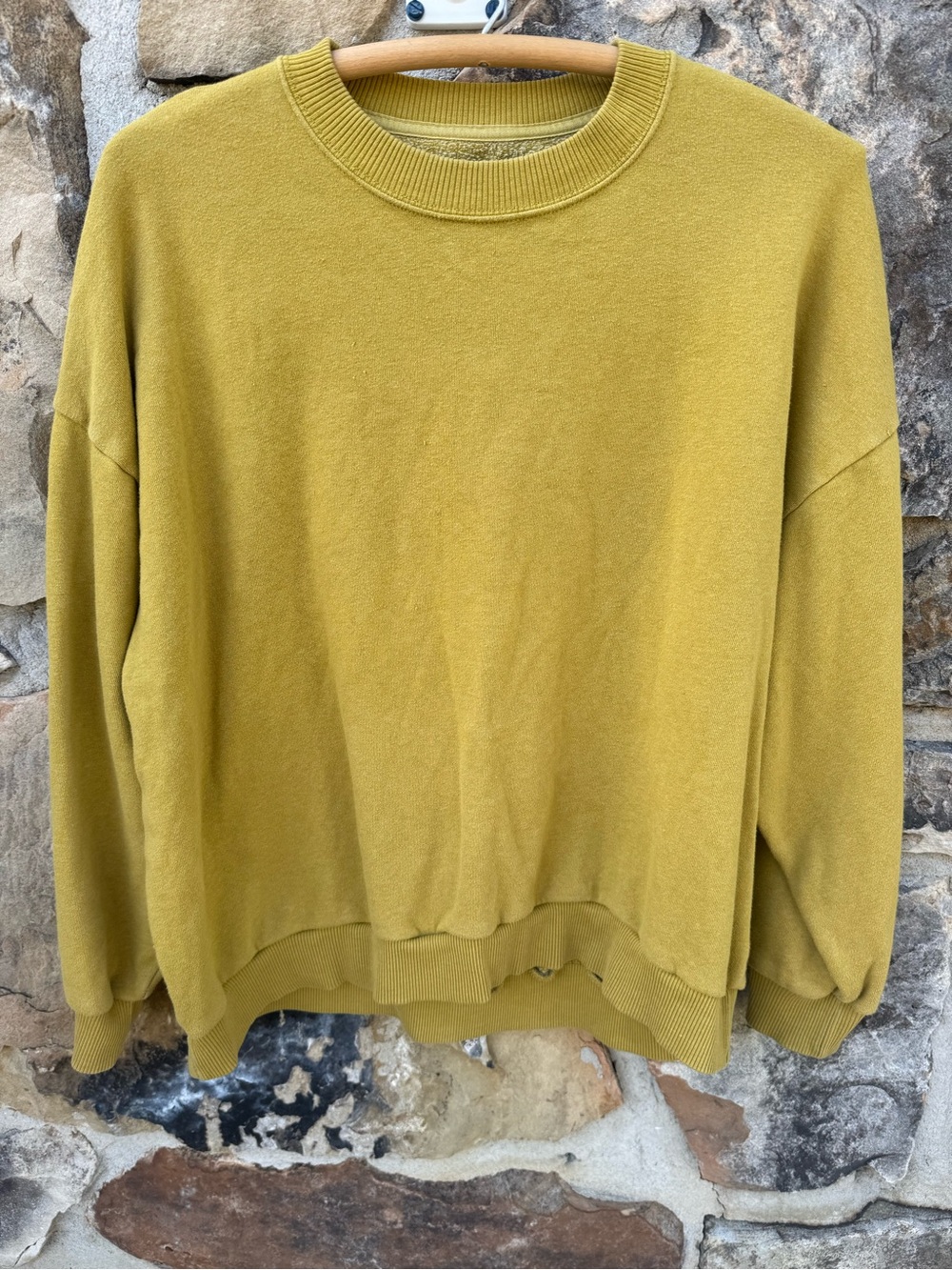 American Eagle Outfitters Mustard Sweatshirt Aaaahmazingly Soft Large Cozy